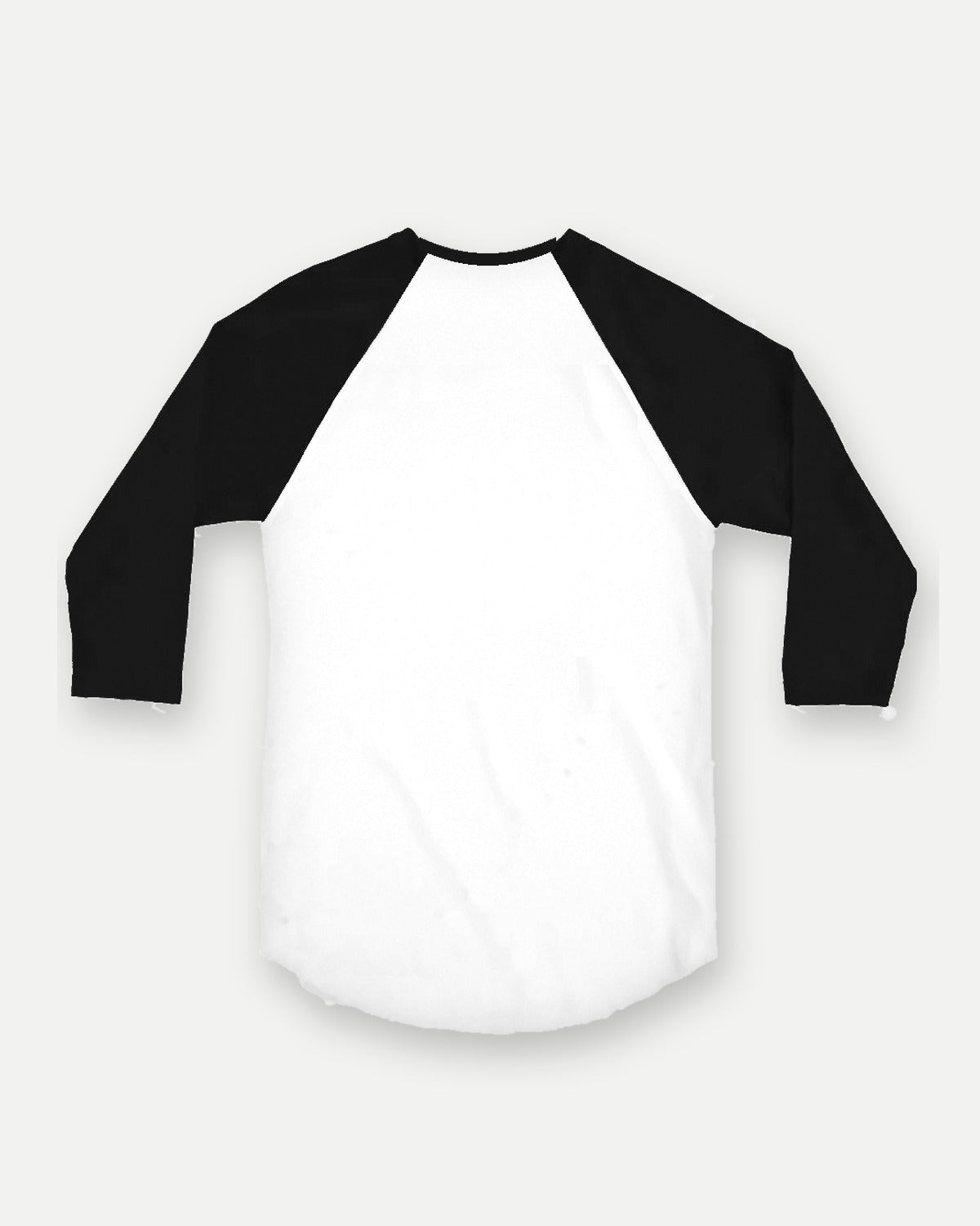 Raglan tee, black sleeves, back